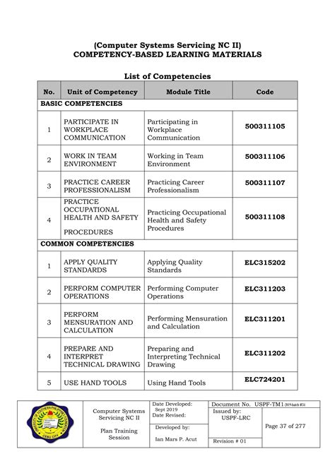 TM 1 TESDA Portfolio Computer Systems Servicing NC II PDF