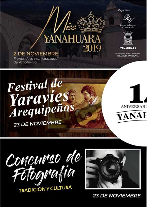 PROGRAMA GENERAL DE FESTEJOS YANHUARA 149 ANIVERSARIO Issuu