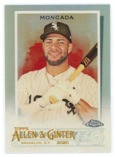 2020 Topps Allen And Ginter Chrome Refractor Yoan Moncada Chicago White