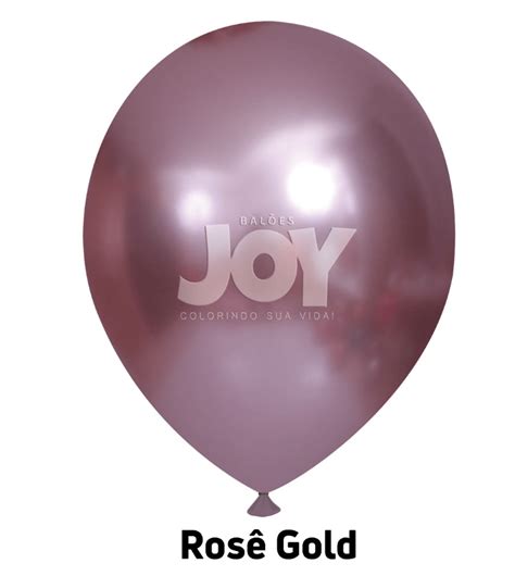 Balão Látex N°11 Metálico Rose Gold 25und Joy Fescopan