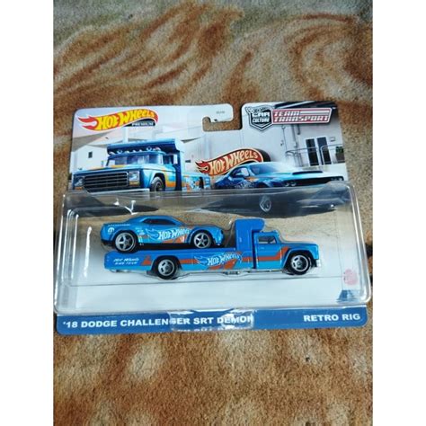 Hot Wheels Team Transport Dodge Challenger Srt Demon Retro Rig Hot Wheels Race Team