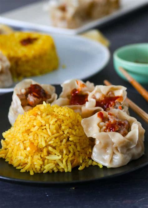 Siomai Rice Pork Shu Mai With Java Rice Woman Scribbles