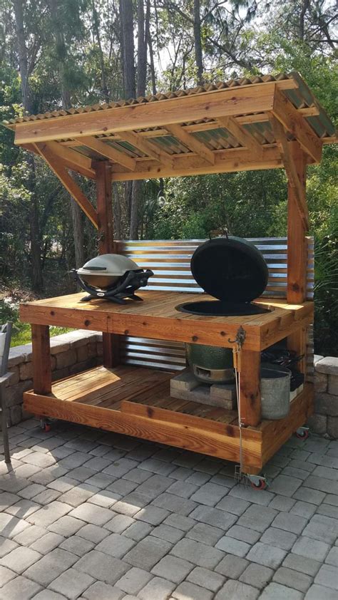 Bbq Surround Pallet Table Diy Pallet Bars Backyard Kitchen Backyard