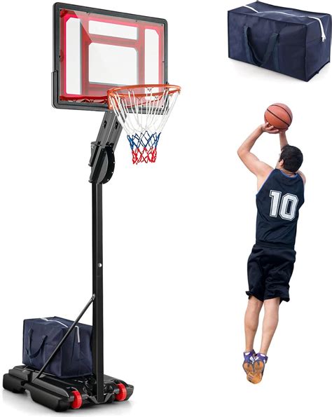 COSTWAY Panier De Basketball Pliable Jeu De Basketball Arcade Double