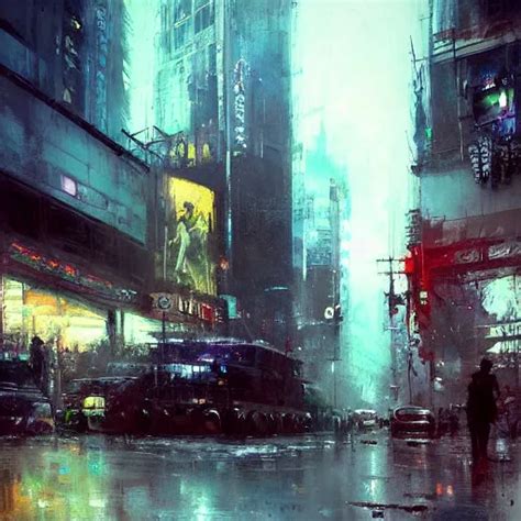 Cyberpunk Cityscape Downtown Scene Beautiful Stable Diffusion Openart