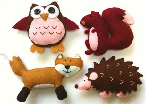 Felt Plushie Woodland Collection Handsewing Pattern Pdf Instant