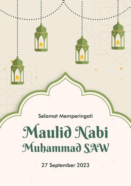 Premium Vector Mawlid Alnabi Prophet Muhammads Birthday Banner