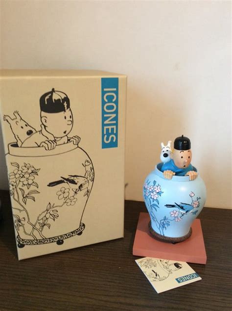 Tintin Statuette Moulinsart Potiche Du Lotus Bleu Catawiki