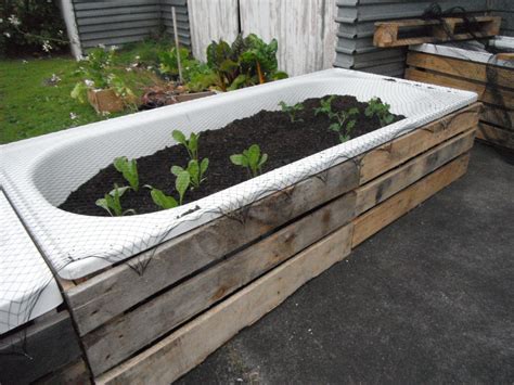 Garden Bathtub Building A Raised Garden Outdoor Bathtub