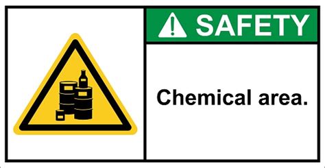 Chemical Storage Roomchemical Storage Area Safety Sign Stock ...