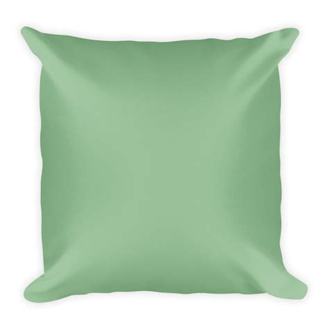 Pale Sea Green Square Pillow Pillows Square Pillow Fleece Pillow