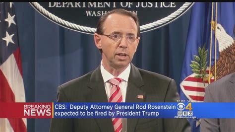 Deputy Attorney General Rod Rosenstein Expected To Be Fired By