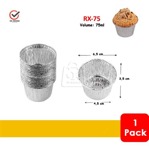 Jual Aluminium Foil Tray Rx Alu Tray Cup Bulat Ml Cupcake Muffin