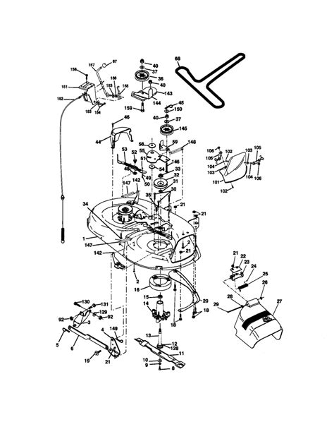 Craftsman 42 Riding Mower Parts Diagram | Reviewmotors.co