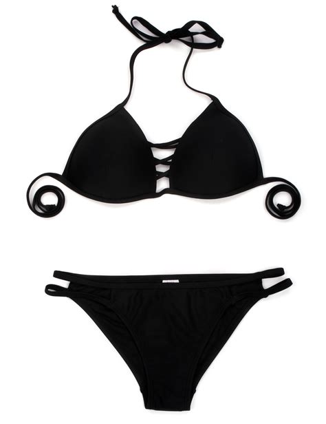 Relleciga Damen Bademode Push Up Triangel Bikini Brasilien Style Criss