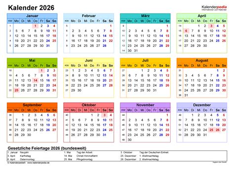 Kalender 2026 Word Zum Ausdrucken 19 Vorlagen Kostenlos