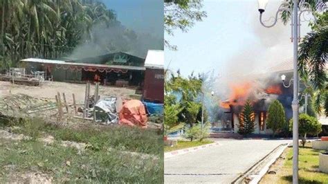 Berikut 2 Kantor Yang Dibakar Pengunjuk Rasa Di Pohuwato Gorontalo