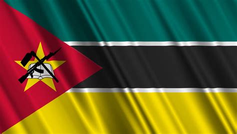 Mozambique Flag Loop 1 Stock Footage Video 1370080 Shutterstock