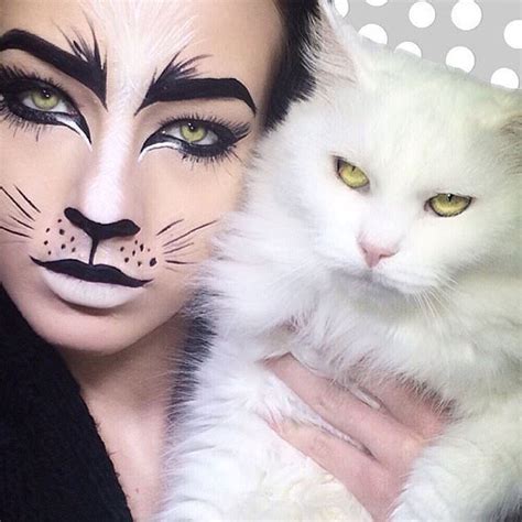 Realistic Makeup Of Cat Cat Halloween Makeup Halloween Makeup