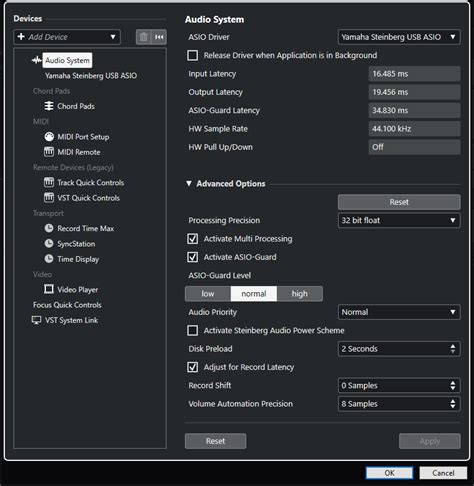 Asio Driver Setup Page