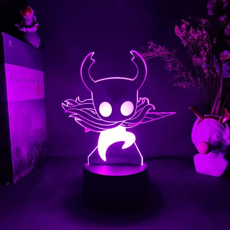 Hollow Knight Game 3D Lampy Led Neon RGB Lampki No 694426269187031742