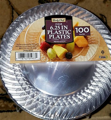 We bought 200 of these clear dessert plates