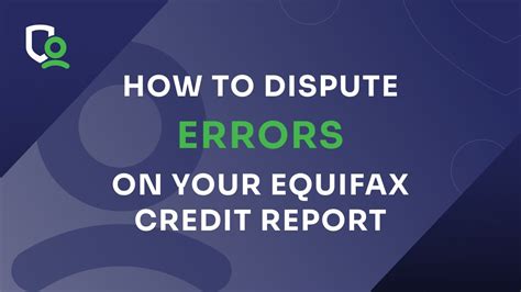 How To Dispute Errors On Your Equifax Credit Report Youtube