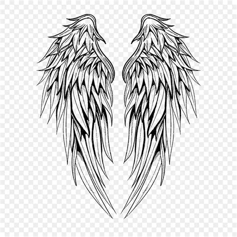 Black And White Sketch Lineart Angel Wings Wings Angel Drawing Angel