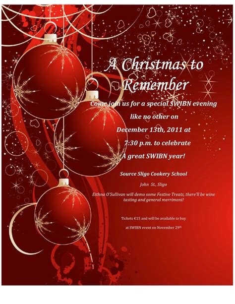 Christmas Dinner Invitation Wording