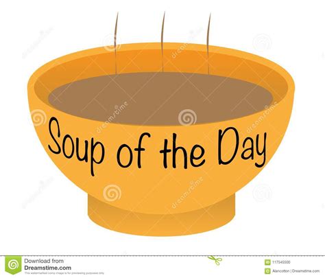 Soup of the Day Bowl stock vector. Illustration of graphic - 117545500