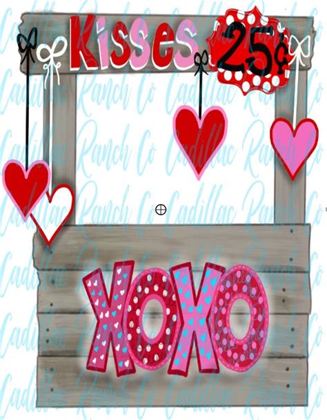 Kissing Booth Valentines Day Sublimation Transfer