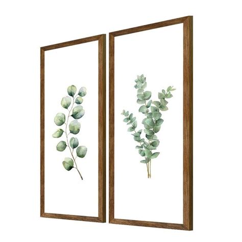 Dupla De Quadros Decorativos Ramos Plantas Cozinha Moldura Leroy Merlin