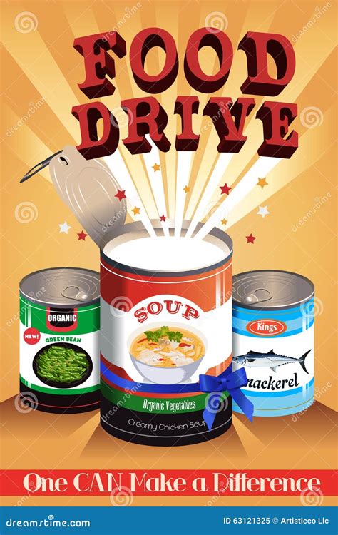 Food Drive Poster stock vector. Illustration of design - 63121325