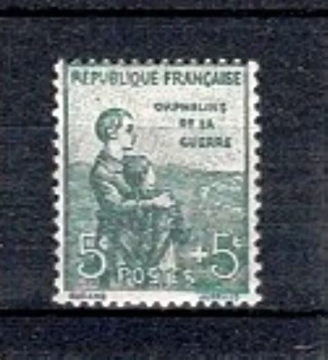 France Stamp Timbre Yvert N Orphelins C C Vert Neuf Xx Luxe