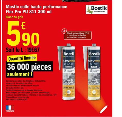 Offre Mastic Colle Haute Performance Flex Pro Pu Ml Chez Brico