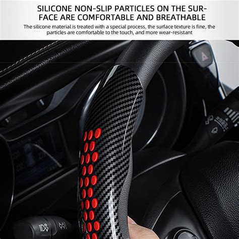 Cheap Ultra Thin Carbon Fiber Car Steering Wheel Cover Cm Inch Non