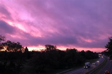 Photos Did You Catch This Mornings Purple And Pink Sky