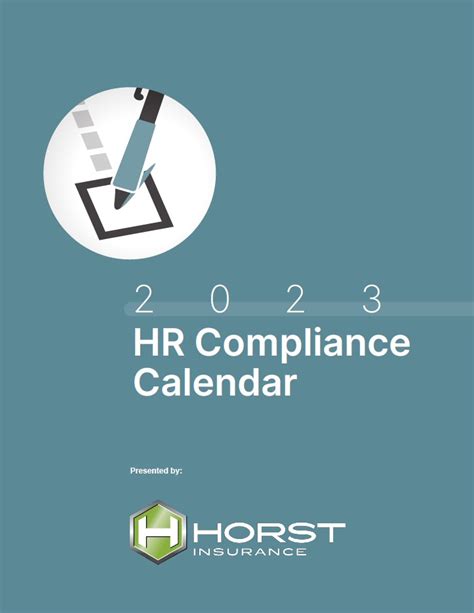 2023 HR Compliance Calendar | Horst Insurance