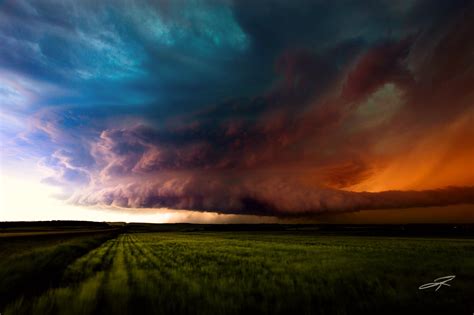 Wallpaper X Px Alberta Canada Clouds Field Grass