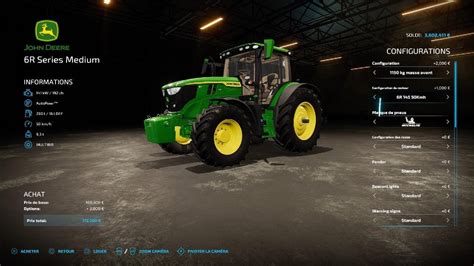 Fs 22 Mod John Deere 6r Médium Series Youtube