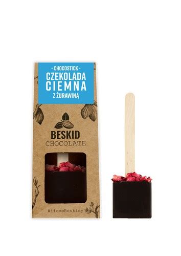 Chocostick z czekolady ciemnej z żurawiną 45g Dodatki Czekolada