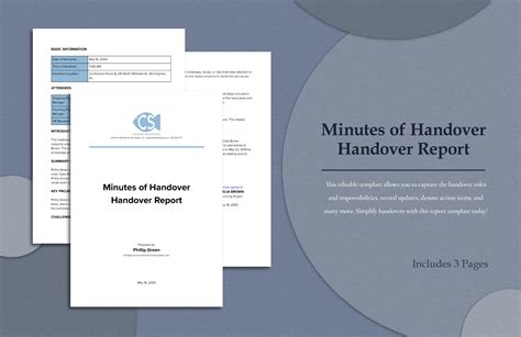 Free Handover Templates To Edit Online And Print