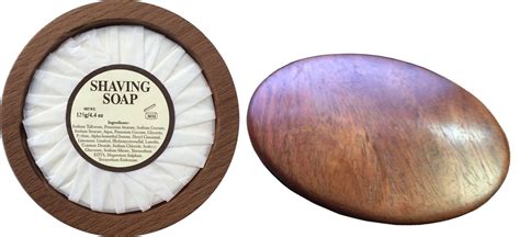 Mitchells Wool Fat Mwf Shaving Soap In A Mahogany Wooden Bowl