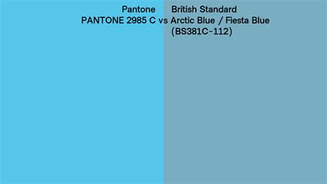 Pantone C Vs British Standard Arctic Blue Fiesta Blue Bs C