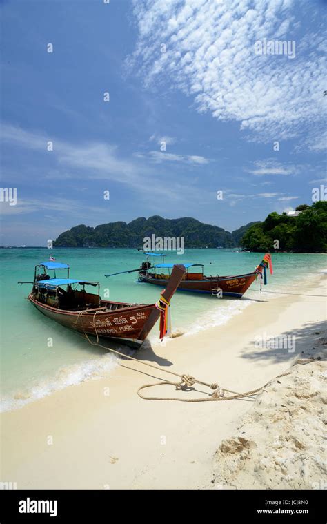 A Beach on the Island of Ko PhiPhi on Ko Phi Phi Island outside of the City of Krabi on the ...