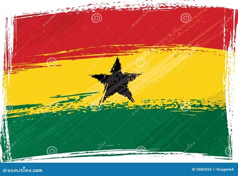 Grunge Ghana Flag Stock Vector Illustration Of Grunge