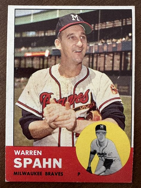 Topps Set Break Warren Spahn Ex Exmint Ebay