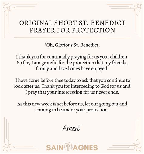 5 St Benedict Prayer For Protection Printable Images