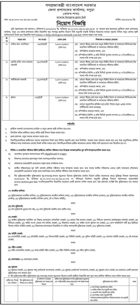 Office Of The District Commissioner Job Circular 2023 BD JOB Circulars 24