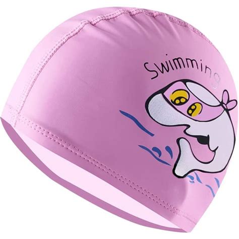 Gorro De Natación Rosa Para Niños De 2 Uds Para Niñas Y Niños De 6 A 12